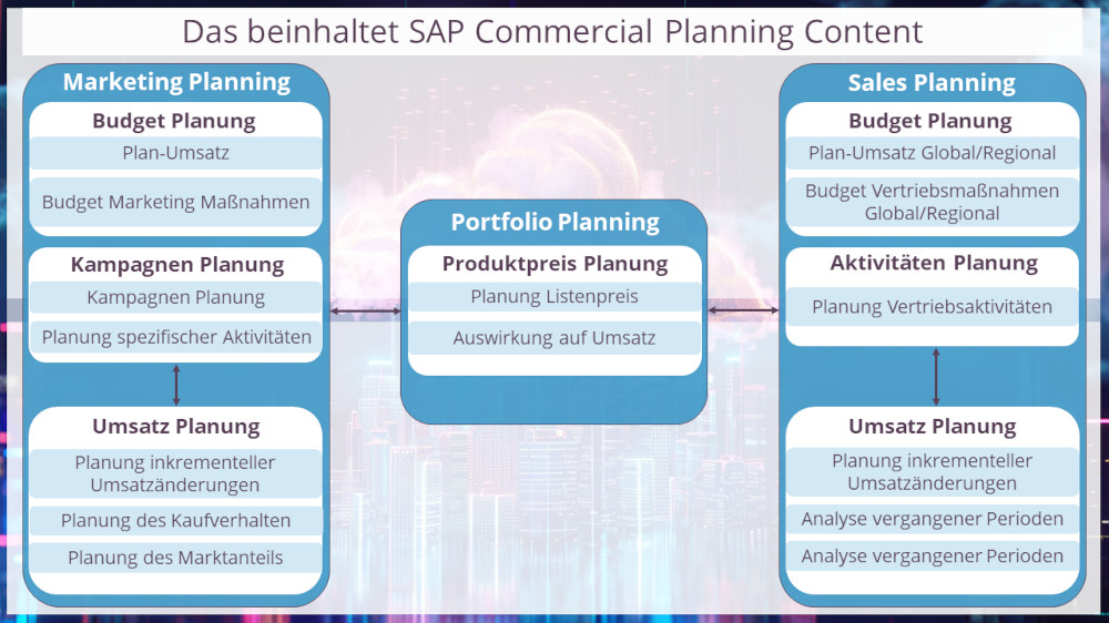 3 Teilbereiche von SAC Commercial Planning