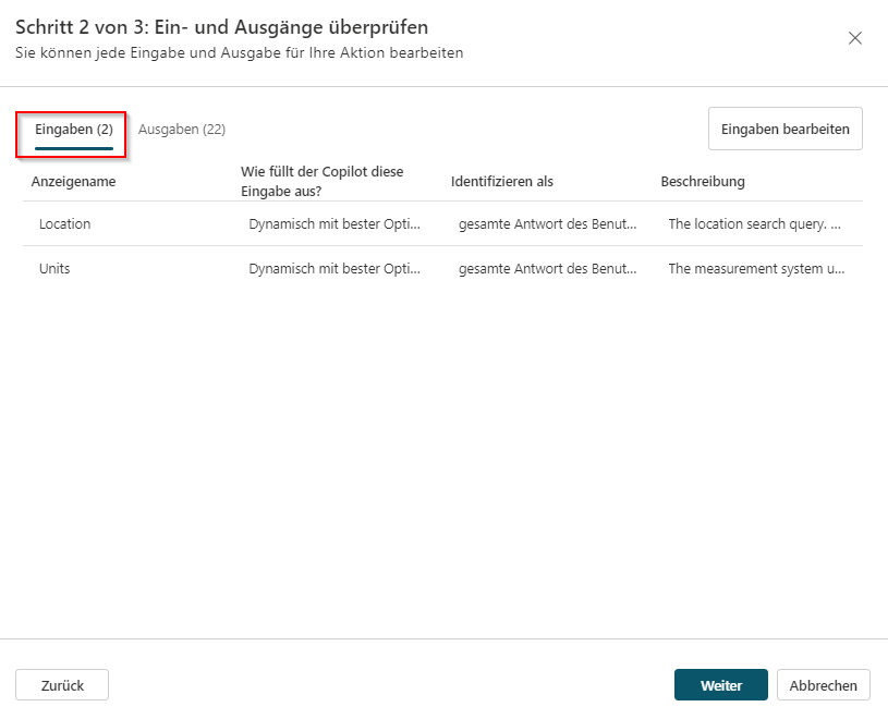 Überprüfung Eingänge Copilot