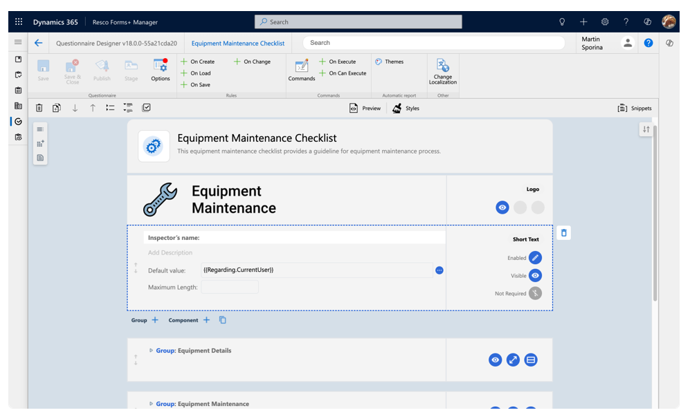 Resco Forms+ Editor