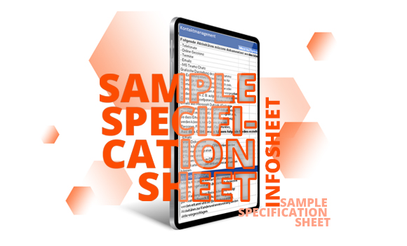 Extract ORBIS sample specifications sheet